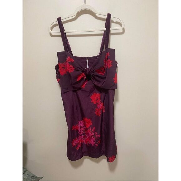 Free People Tie A Bow Mini Dress Size L - Picture 3 of 7